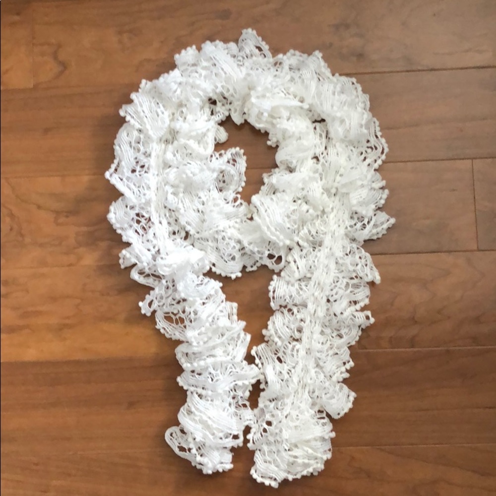 White crochet scarf